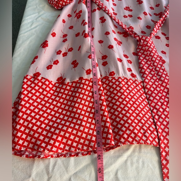 Boden Eva Milkshake Blossom Pink/Red Midi Tea Dress Sz 8 - Picture 8 of 11
